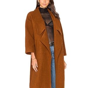 NWOT Line & Dot Wren Maxi Coat Whiskey, Wool Blend